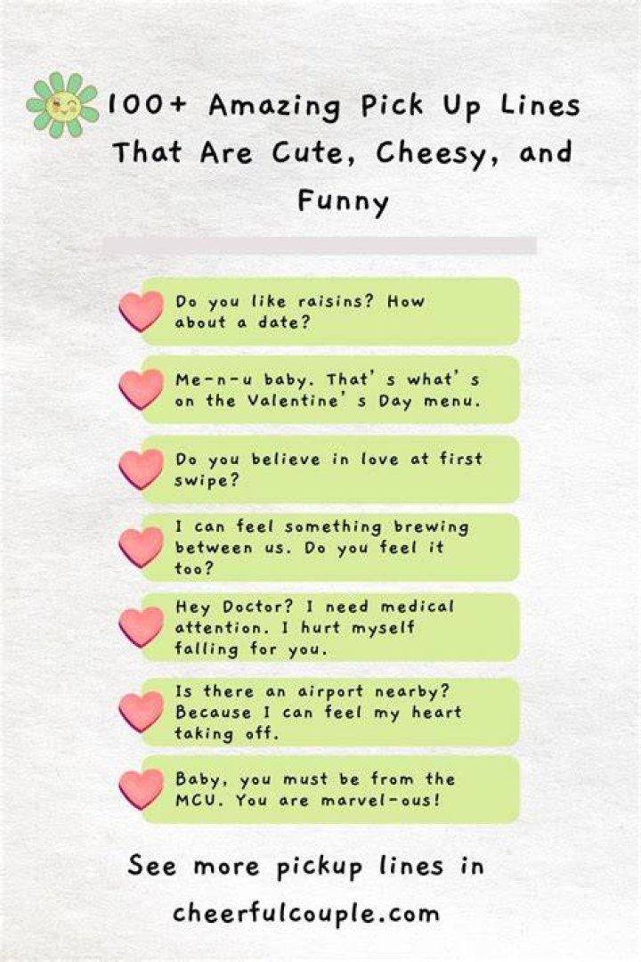 10 Cheesiest Pick Up Lines For You That Are Sure To Tickle Your Funny Bone!