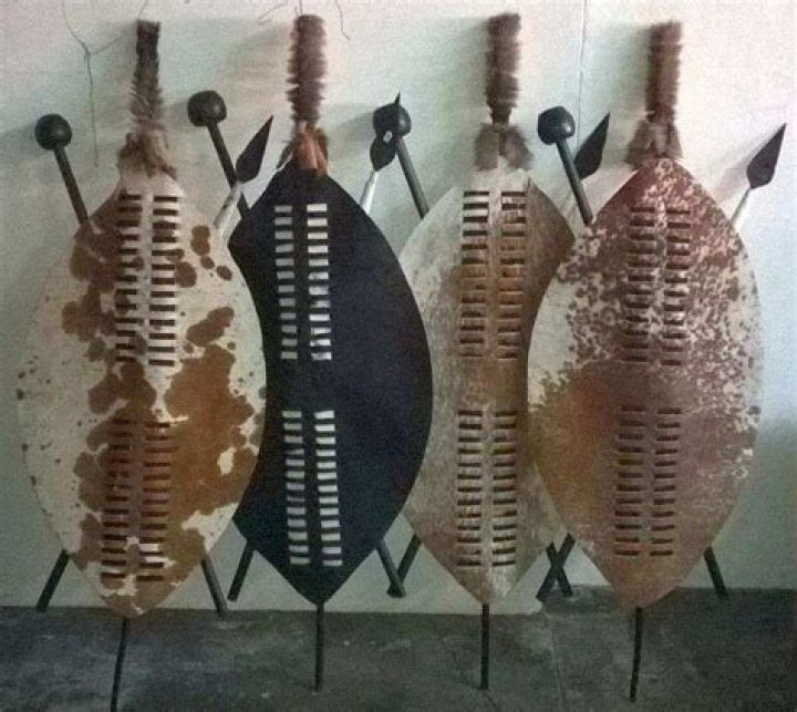 African 35 cm Zulu shield South African Tribes, African Tribal Tattoos