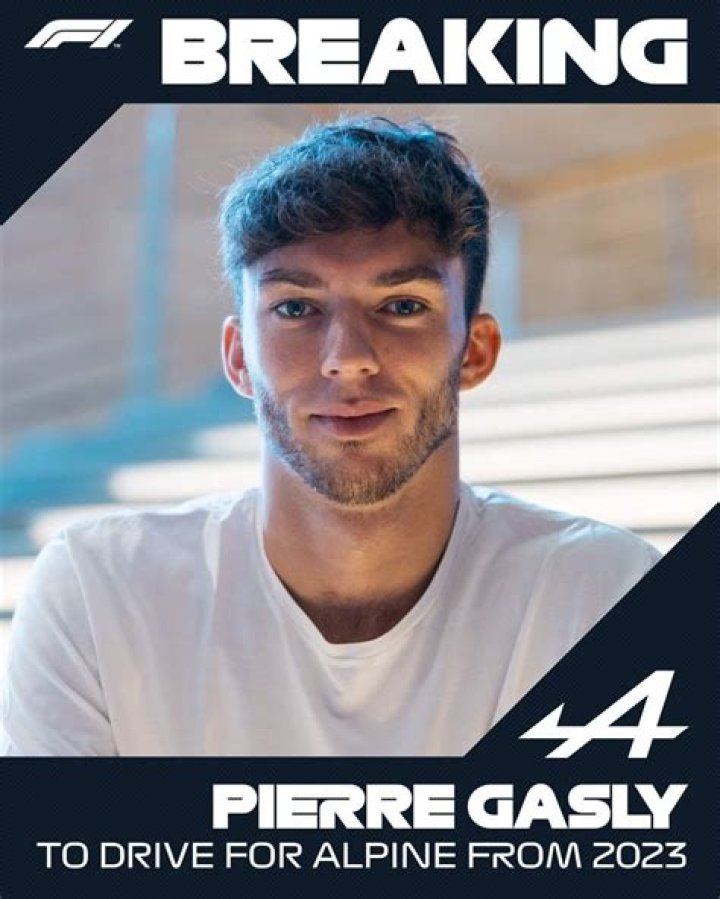 BREAKING NEWS Pierre Gasly to join Alpine in 2023 &mdash;