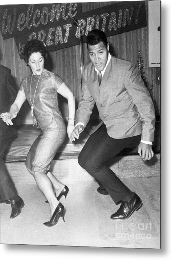 Chubby Checker Twists With Woman by Bettmann