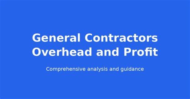General Contractor Overhead and Profit Wheeler, DiUlo, & Barnabei