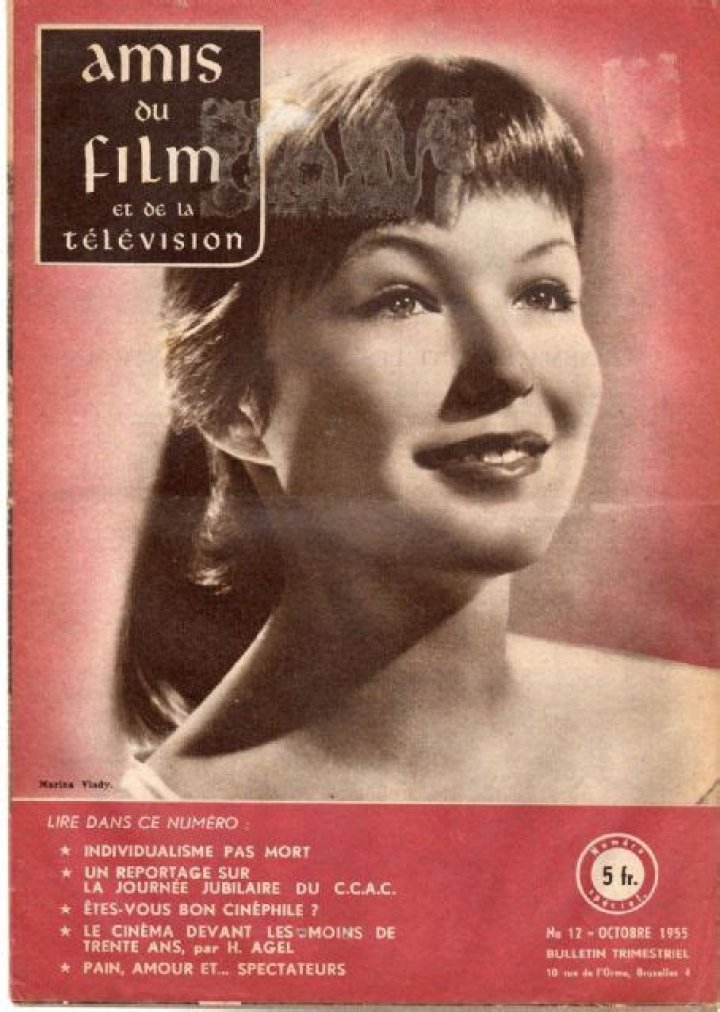 Marina Vlady Amis Du Film Et De La Télévision Magazine Cover [France