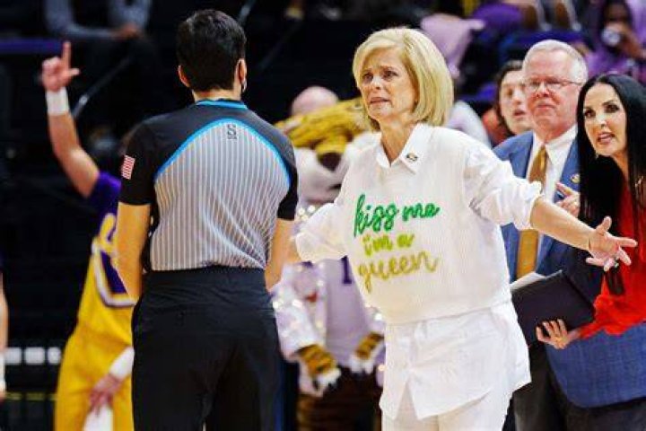 Of course LSU coach Kim Mulkey's outfit for NCAA championship is