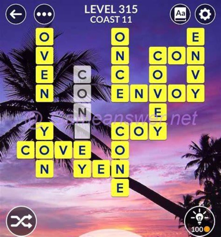 Wordscapes level 315